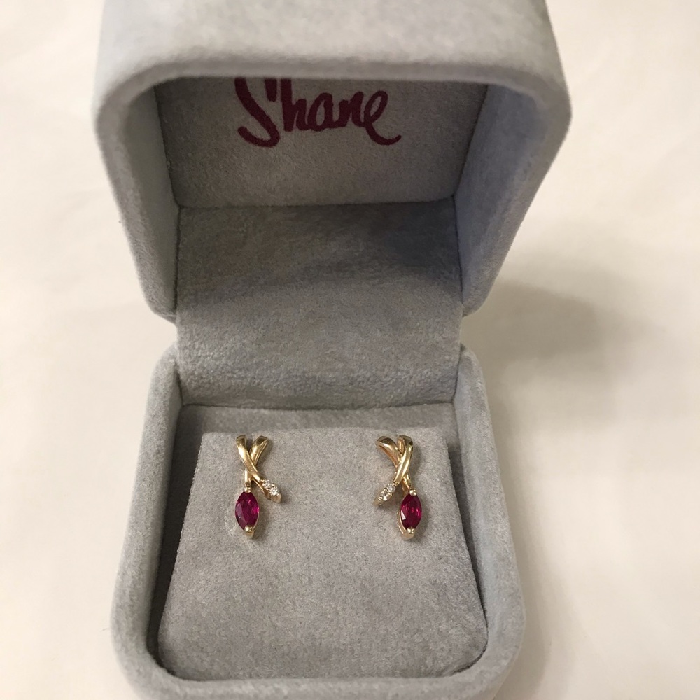 Ruby and Diamond earrings